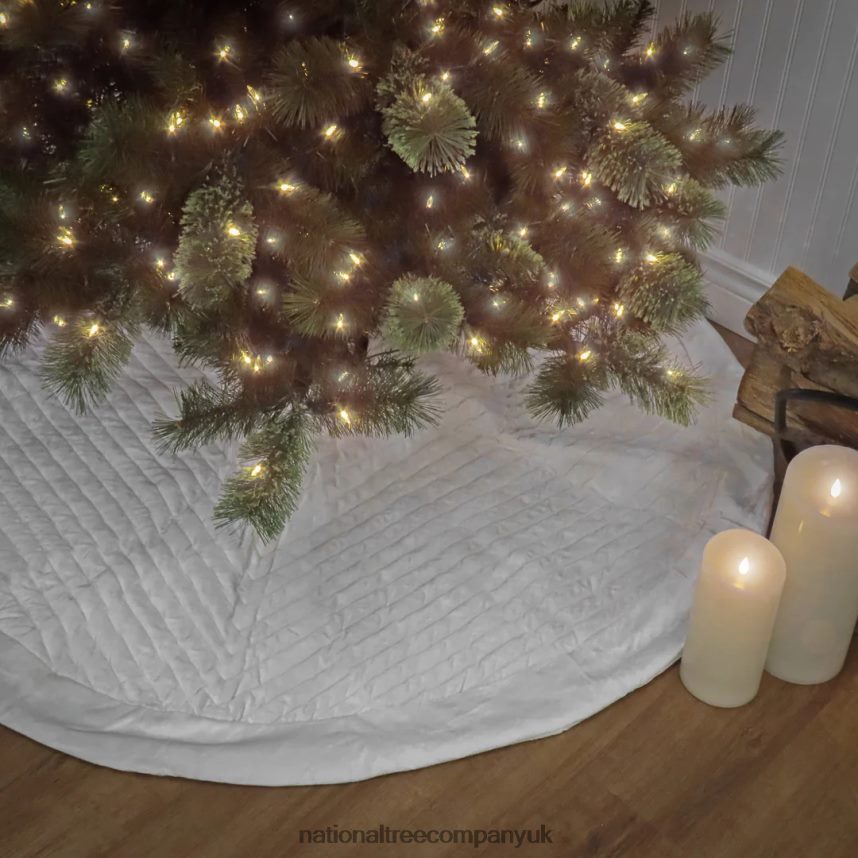 decoration | National Tree Company 60\ HGTV Home Collection Quilted Velvet Tree Skirt Ivory F2L4F585